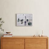 "In the crowd" - Art Print in blue petrol by Lulaloo - In a Room