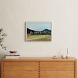 "Blue Hills" - Art Print in Blue with Varied Greens by Owen Design Studio - In a Room