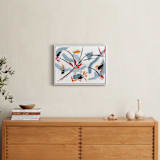 "Bloom on rain" - Art Print in indigo blue by FERNANDA MARTINEZ - In a Room