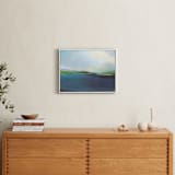 "Lake View" - Art Print in Lake Blue by AlisonJerry - In a Room