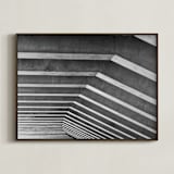 "Light and Shadow" - Art Print in Cement Gray by Krissy Bengtson - Framed