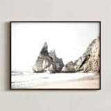 "Praia da Ursa" - Art Print in Storm Gray by Hi Uan Kang Haaga - Framed