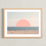 "Feels Like Summer" - Art Print in Salmon by Kimberly Young - Framed