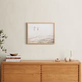 "Neutral wave" - Art Print in Neutral ivory by Lying on the grass - In a Room