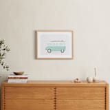 "Beach Bus" - Art Print in Seafoam by Itsy Belle Studio - In a Room