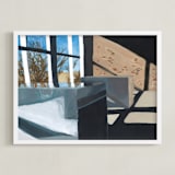 "Marfa Inside" - Art Print in Peach by Stephanie C Martinez - Framed