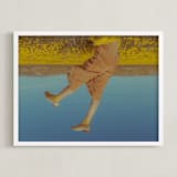 "Falling" - Art Print in Mustard by Jacob Loafman - Framed