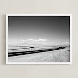 "Desert Route" - Art Print in Asphalt by Tania Medeiros - Framed