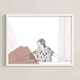 "Woven Women II" - Art Print in Pink by Multiple Artists - Framed