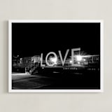 "Lovelight" - Art Print in Black and White by AMANDA LOMAX - Framed