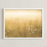 "Golden Meadow" - Art Print in yellow by Julia Preminger - Framed