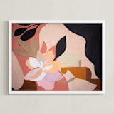 "Magic Gardens II" - Art Print in Peach Paradise by cyrille gulassa - Framed