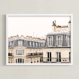 "Parisian Windows" - Art Print in Whitewashed by Annie Montgomery - Framed