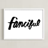 "Fanciful" - Art Print in Coal Black by Yours Madly - Framed