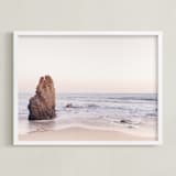 "Malibu View No. 2" - Art Print in coastal blush by Kamala Nahas - Framed