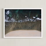 "Above the Sea" - Art Print in Aquamarine by Alaric Yanos - Framed