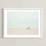 "Tower 13" - Art Print in Sky Blue by Three Kisses Studio - Framed