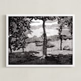 "North Carolina" - Art Print in Black and White by Adelina S. Keenan - Framed
