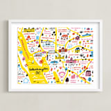 "I Love Washington D.C." - Art Print in Sunshine by Jordan Sondler - Framed