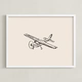 "Take Flight Loose Sketch 1" - Art Print in Beige by Katie Mulder - Framed