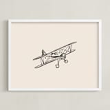 "Take Flight Loose Sketch 3" - Art Print in Beige by Katie Mulder - Framed