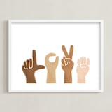 "Love Letters" - Art Print in Skin Tones by Jessie Steury - Framed