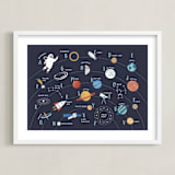 "Space Alphabet" - Art Print in Space by Teju Reval - Framed