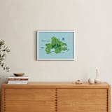"Never Land Map" - Art Print in Ocean by Renee Christensen - In a Room