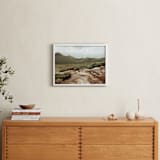 "Scottish Stream" - Art Print in Scottish Greens by Lisa Moore - In a Room