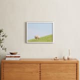 "Sheep at Lunch" - Art Print in Apple Green by Alexandra Feo - In a Room