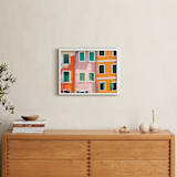 "Riomaggiore" - Art Print in Tangerine by Heather Deffense - In a Room