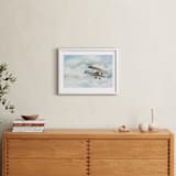 "The Cloud Plane" - Art Print in Baby Blue by Sarah Holden - In a Room