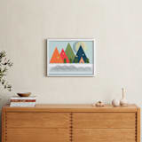 "Gone Camping" - Art Print in Camp Blue by AlisonJerry - In a Room