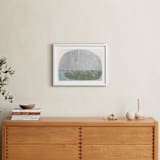 "Water's Edge" - Art Print in Lake Blue by Jennifer Daily - In a Room