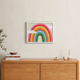 "Rainbow & Clouds" - Art Print in Ruby Red by melanie mikecz - In a Room