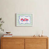 "Vintage Play Car" - Art Print in Race Car Red by Little Blue Designs - In a Room