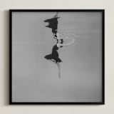 "Softly" - Art Print in Smoke by Mallory Morrison - Framed
