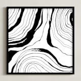 "Story Lines (Two)" - Art Print in India Ink by Hannah Lipking - Framed
