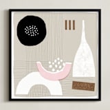"Associate 1" - Art Print in Modern neutrals by Francesca Iannaccone - Framed