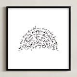 "You are my Rising Sunshine" - Art Print in Black by Dean Street - Framed