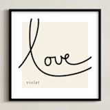 "Sweet Sophistication" - Personalized Art Print in Linen by Erin Pescetto - Framed