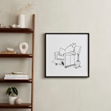 "Pooh Lounging | Winnie The Pooh" - Art Print in White by Stefanie Lane - In a Room