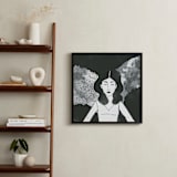 "Wings" - Art Print in Black by Deynaaz Daraei - In a Room