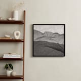 "Paper Napkin Panorama III" - Art Print in Charcoal by Shannon Kohn - In a Room