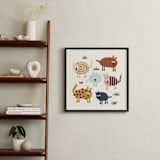 "Surprised Puppies" - Art Print in Desert Brown by Alisa Galitsyna - In a Room
