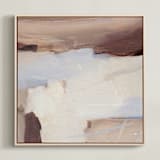 "Salt Air 1" - Art Print in Brown & Ivory by Arohika Verma - Framed Canvas