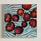 "Granada" - Art Print in Pomegranate Red by Carolyn Hunt - Framed Canvas