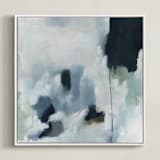 "Woven Thoughts" - Art Print in Fog by Nicoletta Savod - Framed Canvas
