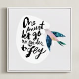 "Fly" - Art Print in Dove by lori jacobs wemple - Framed Canvas