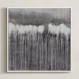 "The Forest" - Art Print in Moody Grey by Bethany Mabee - Framed Canvas